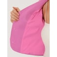 thumbnail image 5 of DARING DIVA Women's Contrast Trim Jacket Single Breasted Blazer M Pink, 5 of 6