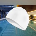 thumbnail image 4 of Gorros de natación con silicona, cómodos gorros con antideslizante para hombres y mujeres adultos , Blanco Macarena Gorros de natación para adultos, 4 of 8
