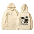 thumbnail image 1 of GPOECD Chandails en Molleton à Capuche pour Femmes Grande Taille Mode Réversible Imprimé Lettre Manches Longues avec Poche 02_Khaki,m, 1 of 3