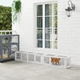 thumbnail image 2 of PawHut Tunnel pour Chat de 98 Pouces pour l'Extérieur avec Conception Combinable, Portes, Blanc, 2 of 10