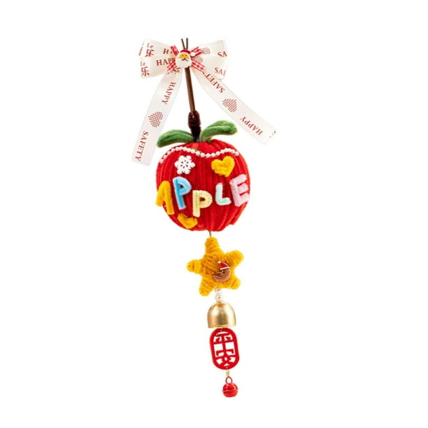 Kit de adornos navideños para hacer tú mismo, decoración colgante navideña, accesorio para fotos, suministros para manualidades de manzana Estilo D