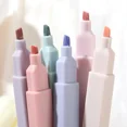 thumbnail image 4 of Resaltador de Color Pastel, papelería Kawaii, suministros escolares, marcador para estudiantes, papelería japonesa, 6 unids/set, 4 of 5