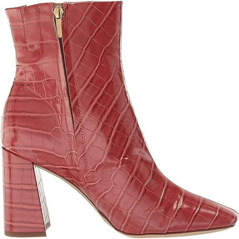 Sam Edelman Codie Rose Stucco Side Zipper Squared Toe Block Heel