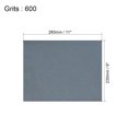 thumbnail image 2 of Uxcell 9" x 11" (230mm x 280mm) 600 Grits Wet Dry Waterproof Sandpapers 10 Pack, 2 of 5