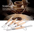 thumbnail image 3 of Zyyini Clay Tool,Carving Tool,Double Head Ribbon Tool Wooden Handle Wax Pottery Clay Carving Sculpture DIY Craft Set, 3 of 10