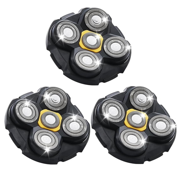 3pcs Shaver Replacement Heads Compatible with Microtouch Titanium Head Shaver, for Bald Men