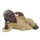 thumbnail image 1 of Adorable figurita de monje pequeño, adorno para té o mascota, para decoración de escritorio y estantes. No escuchar el mal, 1 of 9