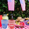 thumbnail image 3 of 30 Pcs Patriotic Printed Plastic Cups Red Blue Disposable Cold Party Drinking Tumbler for Home 4th of July Independence Labor Day Party Supplies BBQ Camping Cookout Serving Snacks & Decoration, 3 of 7