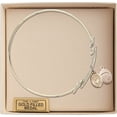 thumbnail image 3 of 8 1/2 inch Round Double Loop Bangle Bracelet w/ St. Christopher/Paratroopers in Gold-Filled, 3 of 3