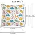 thumbnail image 2 of GZHJMY Decorative Throw Pillow Covers Set of 2, Cute Small Dinosaurs Soft Pillow Cases, Square Cushion Cases Pillowcases for Sofa Bed Couch Car Home 18"x18" Home Decor, 2 of 5