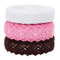 Toyvian 3 Rolls Decorative Craft Washi Tapes Self-Adhesive Cloth Coffee for Handicraft Enthusiasts