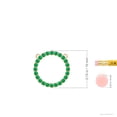 thumbnail image 3 of ANGARA Natural 1.08 ct Emerald Open Circle Eternity Pendant in 14K Yellow Gold for Women (Size-2mm) | May Birthstone, Birthday, Anniversary, Jewelry Gift for Women | Natural Emerald Necklace, 3 of 7
