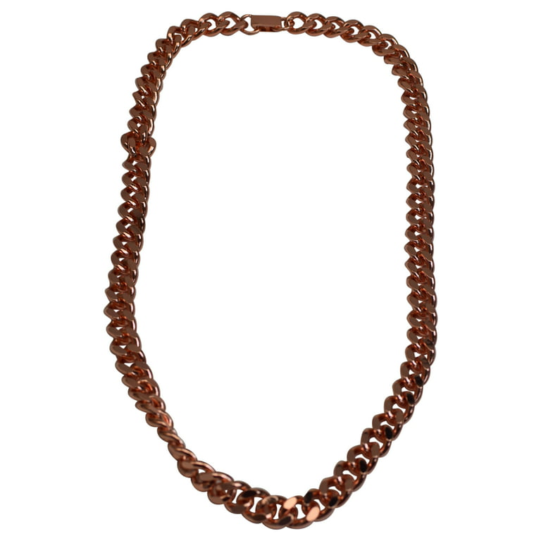 Solid Copper Heavy Mens Chain Link 24 inch Necklace