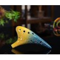 thumbnail image 1 of 12 Hole Ocarina D Ceramic Alto C Musical Instrument With Lanyard Music Score, 1 of 5