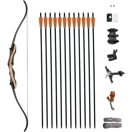 62 Takedown Recurve Bow 25-60LB Adult Archery Competition Athletic Right Hand Archery Kit for Outdoor Training Hunting Shooting