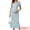 Blue, variant on Women's Bodycon Fitted Stretchy Ribbed Midi Maternity Dress XXL Green