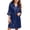 ZC-Navy-frostluinai sleepwear pajamas, variant on Frostluinai Silk Robes for Short Kimono Robes 2-14Y Solid 3/4 Sleeve Knee Length Bathrobes for Spa Wedding Birthday Party