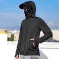 thumbnail image 2 of SHTXOZHI Sweat à Capuche Léger Protection Solaire pour Hommes Performance Manches Longues pour Randonnée Course, 2 of 7