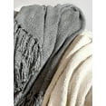 thumbnail image 6 of Comfort Canopy - Ultra Soft Slub-Yarn Basketweave Natural Throw Blanket with Fringed Edges, 6 of 6