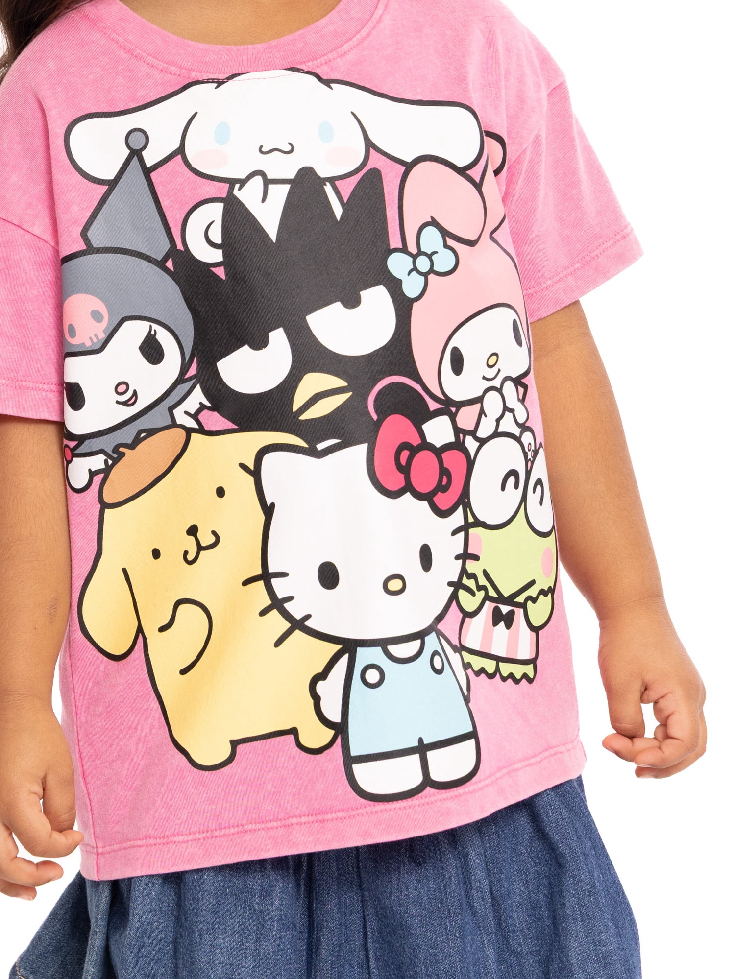 Hello Kitty and Friends Toddler Graphic Crewneck Tee, Sizes 12M-5T