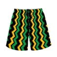 thumbnail image 3 of Binienty Men's Board Shorts Swim Trunks With Zigzag Stripe - Breathable Quick Dry for Summer Beach and Water Activities, 3 of 10