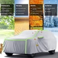 thumbnail image 3 of AUTODIAG Cubierta para Auto SUV,520x200x180CM Funda Impermeable con Forro ALGODÓN,Cremallera y Cinta, 3 of 9