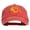 Red, variant on Outline Image of a Parrot Embroidered Washed Cap - Stone OSFM