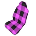 thumbnail image 2 of JUNZAN Purple Black Buffalo Plaid Pattern Seat Covers,Universal Fit Sedans,Cars,Vans,SUV,Truck, 2 of 6