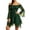 Green, variant on Lmueinov Womens Halloween Dresses Lightweight Off Shoulder Lace Up Corset Waist Flare Long Sleeve Dress for Womens Trendy Asymmetrical Hem Short Dress