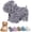 Gray, variant on Chenille Dog Hand Towel Fuzzy Dog Towel,10.2x5.1 Inch Dog Hand Towels for Bathroom Kitchen Fluffy Soft Absorbent (Gray)