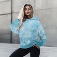 thumbnail image 4 of COEQINE Tops Sweatshirts Women's Hoodies Casual Printing Oversized Pullover Soft Long Sleeves Y2K Cozy Fashion Women Loose Lightweight Snowflake Blue Fall Winter Outfits Clothes, 2XL, 4 of 7