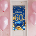 thumbnail image 7 of Gold Blue Birthday Banner Glitter Backdrop Celebration Event Photography Background for 60th Birthday Party Milestone Celebration Anniversary, 7 of 7
