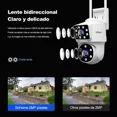 thumbnail image 4 of Cámara De Seguridad Srihome Sh063 Exterior Vinculación De Doble Lente, 2 Mp Camara Wifi, Pan&tilt, Detección De Movimiento, Visión Nocturna Color, Audio Bidireccional, Sirena, Seguimiento Automático, 4 of 8