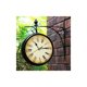 thumbnail image 2 of Reloj de pared de doble cara de estilo europeo, reloj de pared clásico creativo, decoración de rom para el hogar, jardín al aire libre, arte, negro esquí esquí Gafas de esquí, 2 of 5