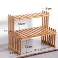 thumbnail image 4 of Countertop Bamboo Plant Shelf Bamboo Flower Pot Stand Balcony Flower Rack Cabinet Organizer Multi-Function DIY, 4 of 8