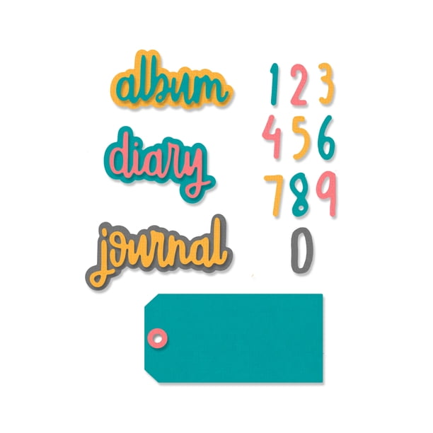 Sizzix Thinlits Set Di Fustelle Party Phrases - 4 Pezzi Per Frasi Festive 'Ciao Estate' E 'Facciamo Festa', Per Big Shot E Carta - 2