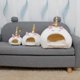 thumbnail image 5 of (White, Size M) Hamster House Warm Winter Nest Rest Guinea Pig Adorable Unicorn Pet Sleep Cage, 5 of 5
