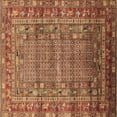 thumbnail image 1 of Ahgly Company Indoor Square Oriental Brown Industrial Area Rugs, 5' Square, 1 of 4