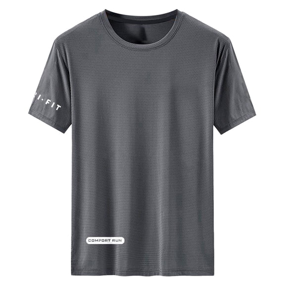 Akiihool Graphic Tees for Men Mens T Shirt Short Sleeve Crew Neck Soft Fitted Tees(Grey,3XL)