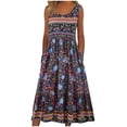 thumbnail image 1 of Robe pour Femmes, Robe d'Été pour Femmes, Mode Décontractée Aguichant Col Rond Imprimé Été Sans Manches avec Poches, Robe d'Été pour Femmes, Robe d'Été pour Femmes, 1 of 3