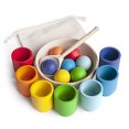 thumbnail image 2 of Ulanik Arcoíris Bolas en Copas Montessori Juguete Clasificador de Madera Juego 7 Bolas 30 Ulanik Ulanik, 2 of 2