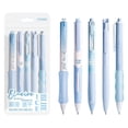 thumbnail image 3 of Blue Gel Pens 5 Pack, 0.5mm Point Retractable Pens Smooth Writing No Smear for Students (C), By TINGXIN, 3 of 5