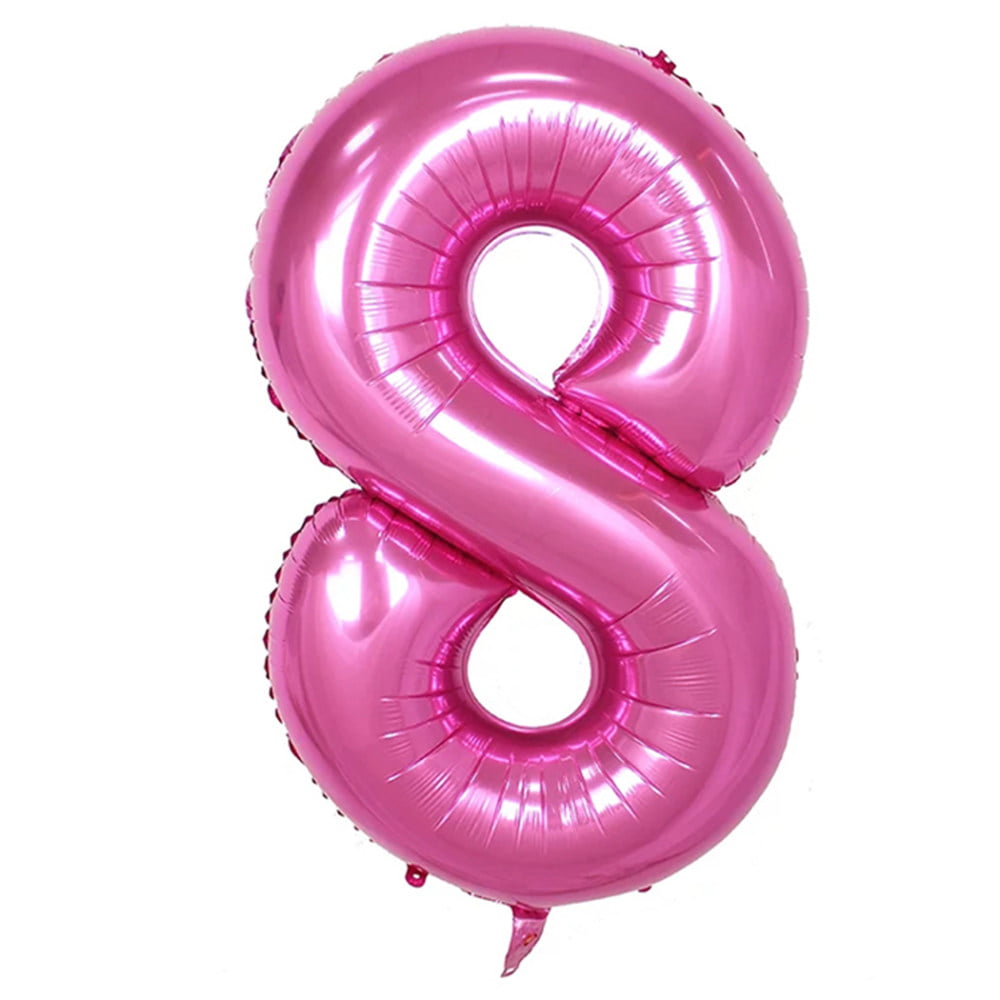 Decoration Party Supplies Pink&Blue Digit Helium Inflatable Number Foil Balloon 