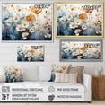 thumbnail image 4 of Designart "Blue Blue Rhythmic Petals" Abstract Botanicals Floater Framed Wall Decor, 4 of 7