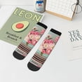 thumbnail image 7 of Naloa Vintage Typewriter Floral Ankle Socks for Women Non Slip Socks No Show Socks Classic Low Cut Casual Socks Casual Socks, 7 of 7