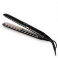 thumbnail image 2 of Plancha alisadora de pelo, cerámica, calentamiento rápido, control de temperatura, voltaje universal, color negro., 2 of 4