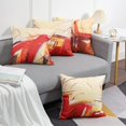 thumbnail image 4 of ORUYROP Throw Pillow Covers18x18 Set of 4 Farmhouse Abstract Decorative Pillow Covers Linen Geometric Cushion Covers for Sofa Couch Living Room Outdoor Red 01, 4 of 6