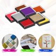 thumbnail image 4 of Uxcell 6Pcs Finger Ink Pad for Rubber Stamps Craft, 1.3" Washable Pigment Ink Pad Stamps for Footprint Handprint Stamping Paper Wood Fabric Scrapbooking, Red, 4 of 6