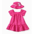 thumbnail image 4 of Peppa Pig Toddler Girls Dress with Hat 2 Pcs Sets Pink Graphic Square Neckline Dresses Sizes 2-6, 4 of 9