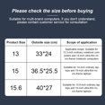 thumbnail image 3 of Xingzhi Laptop Sleeve Leather Waterproof Notebook Bag Zipper Shock-proof Computer Case, Gray, 15 Inches, Charger Bag, 3 of 8